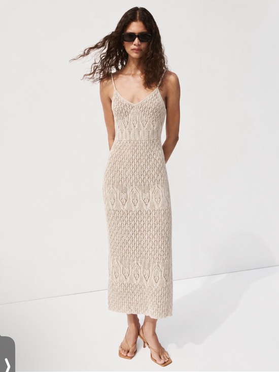 Freshman 1996 Dresses & Skirts - Boho Crochet Knit Bodycon Midi Dress Coastal Freshman 1996 Cottagecore Resort